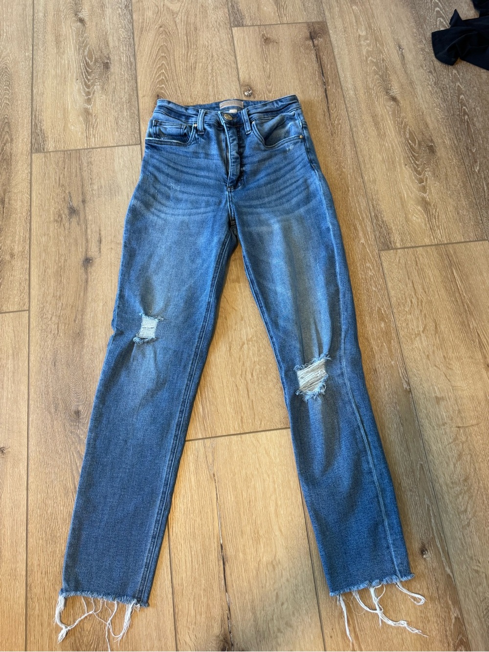 Kut from the Kloth Rachael Fab Ab Distressed High Waist Mom Jeans size 00 - Picture 2 of 8